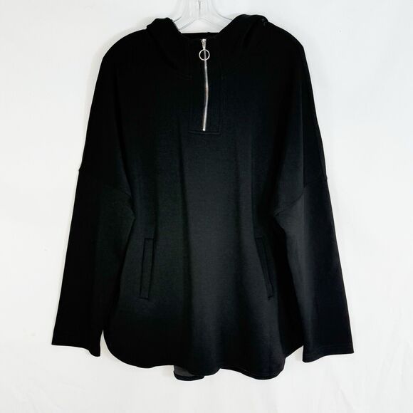 with Half-Zip, Front Pockets, Oversized Casual Sweatshirt for Women XL - Picture 8 of 15